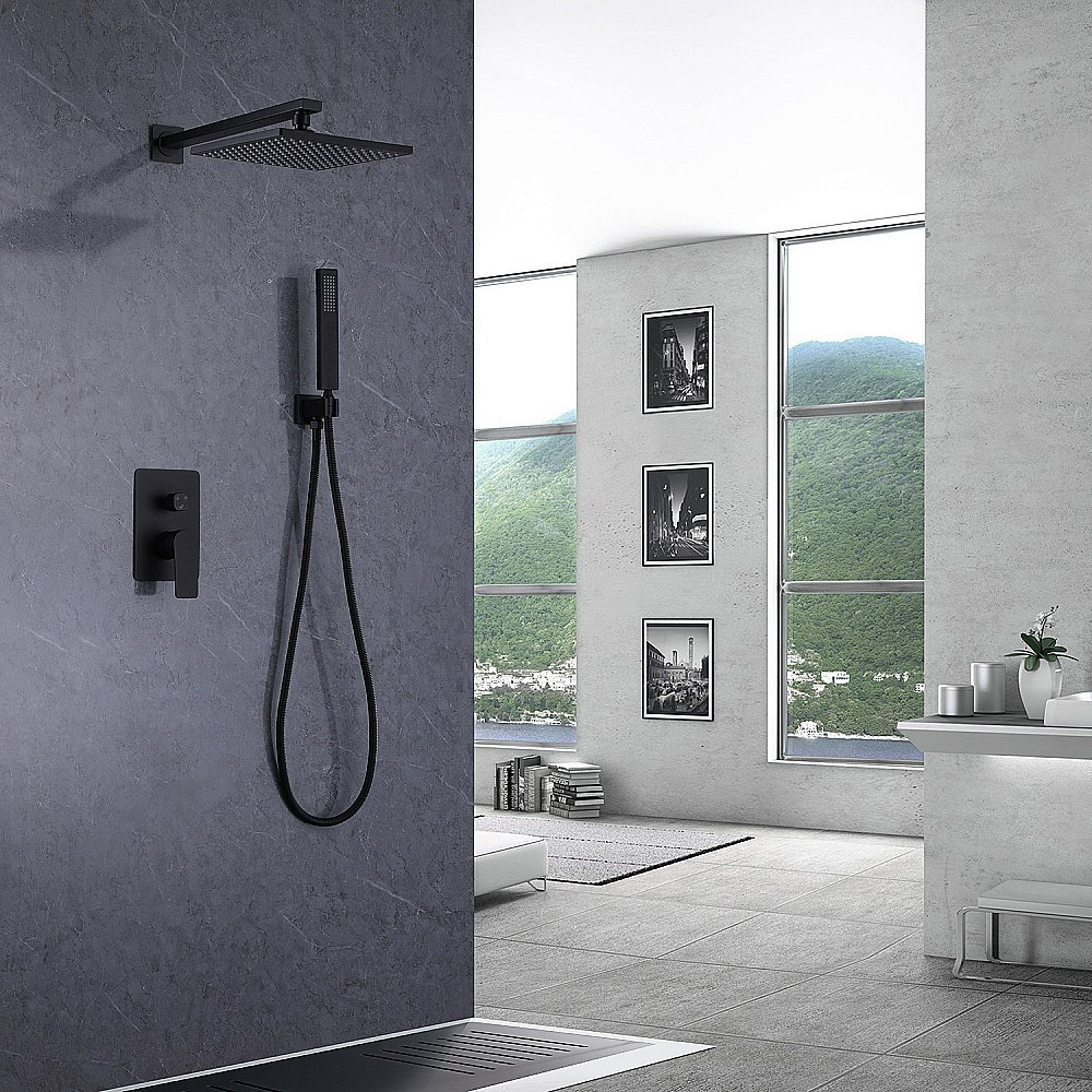 Душевая система ABBER Weiss Insel AF8018B черная матовая купить в интернет-магазине сантехники Sanbest