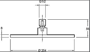 Верхний душ Jacob Delafon EO E14568-CP купить в интернет-магазине сантехники Sanbest