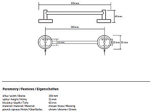 Полотенцедержатель Bemeta Omega 104104012 купить в интернет-магазине сантехники Sanbest