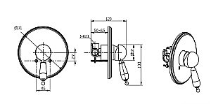 Смеситель для душа Boheme Tradizionale Chromo 265 купить в интернет-магазине сантехники Sanbest