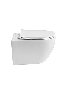 Унитаз подвесной Cezares STYLUS-TOR 2.0 CZR-546-TH-TOR/SC белый, безободковый, с крышкой микролифт, слив торнадо купить в интернет-магазине Sanbest