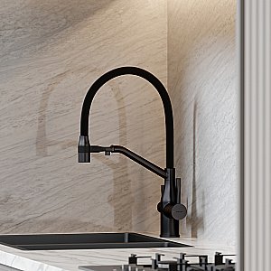 Смеситель для кухни Sancos Orta SC4008MB черный матовый купить в интернет-магазине сантехники Sanbest