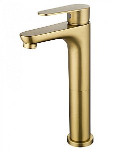 Смеситель для раковины высокий WONZON & WOGHAND ALFA WW-A40232-BG золото брашированное купить в интернет-магазине сантехники Sanbest