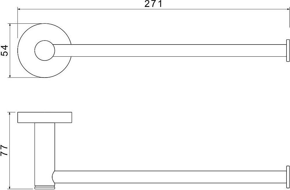 Полотенцедержатель Aquatek Европа AQ4119CR хром купить в интернет-магазине сантехники Sanbest