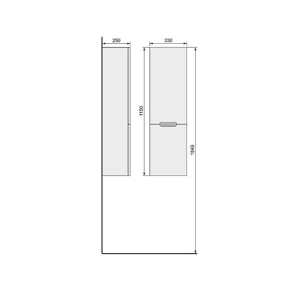 Пенал Jorno Moduo Slim 115 для ванной в интернет-магазине сантехники Sanbest