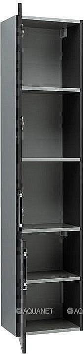 Шкаф-пенал Aquanet Алвита 35 серый антрацит для ванной в интернет-магазине сантехники Sanbest