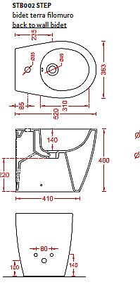 Биде напольное ARTCERAM STEP 36х51 купить в интернет-магазине Sanbest