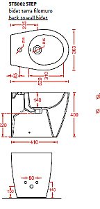 Биде напольное ARTCERAM STEP 36х51 купить в интернет-магазине Sanbest