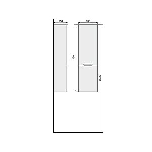 Пенал Jorno Moduo Slim 115 для ванной в интернет-магазине сантехники Sanbest