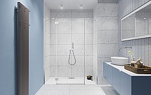 Душевая дверь Radaway Torrenta DWJS 190 L стекло прозрачное/профиль хром купить в интернет-магазине Sanbest