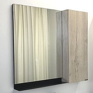 Зеркало со шкафом Comforty Бонн 00-00001951 90 дуб дымчатый в ванную от интернет-магазине сантехники Sanbest