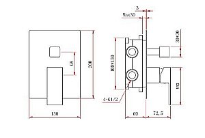 Душевая система Berges VENTAS 73005 хром купить в интернет-магазине сантехники Sanbest