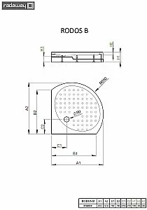 Душевой поддон Radaway Rodos B 4D99155-03 90x90 белый купить в интернет-магазине Sanbest