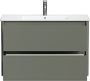 Тумба с раковиной и столешницей Allen Brau Gravity 100 1.370010.CGM олива матовая для ванной в интернет-магазине Sanbest