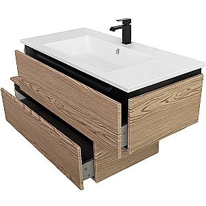 Нижняя тумба Cezares SLIDER-1000-1C-PI-RT-P дуб тангент для ванной в интернет-магазине сантехники Sanbest