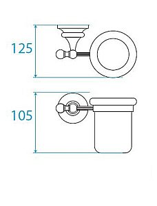 Стакан Cezares OLIMP-TUM-02-M бронза купить в интернет-магазине сантехники Sanbest