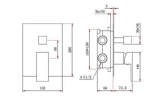 Душевая система Berges VENTAS 73005 хром купить в интернет-магазине сантехники Sanbest