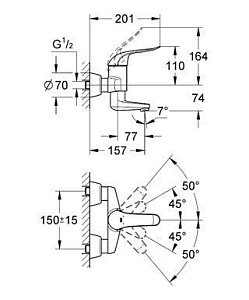 Смеситель для раковины Grohe Euroeco Special 32770 000 купить в интернет-магазине сантехники Sanbest