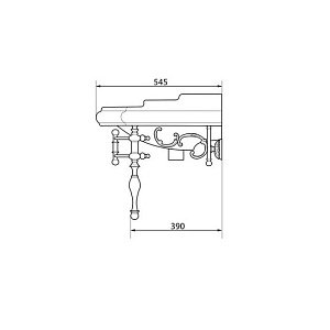 Консоль с раковиной Caprigo Concol  LOW 7060/73 Золото для ванной в интернет-магазине сантехники Sanbest