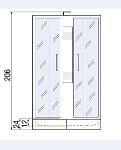 Душевая кабина River Nara 24 80x80 МТ без крыши купить в интернет-магазине Sanbest