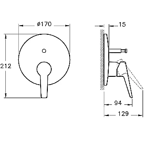 Душевая система VitrA Solid S A49287EXP хром купить в интернет-магазине сантехники Sanbest