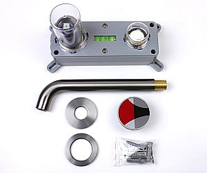 Смеситель для раковины Bronze de Luxe OMG! 9007GM-R графит/красный купить в интернет-магазине сантехники Sanbest