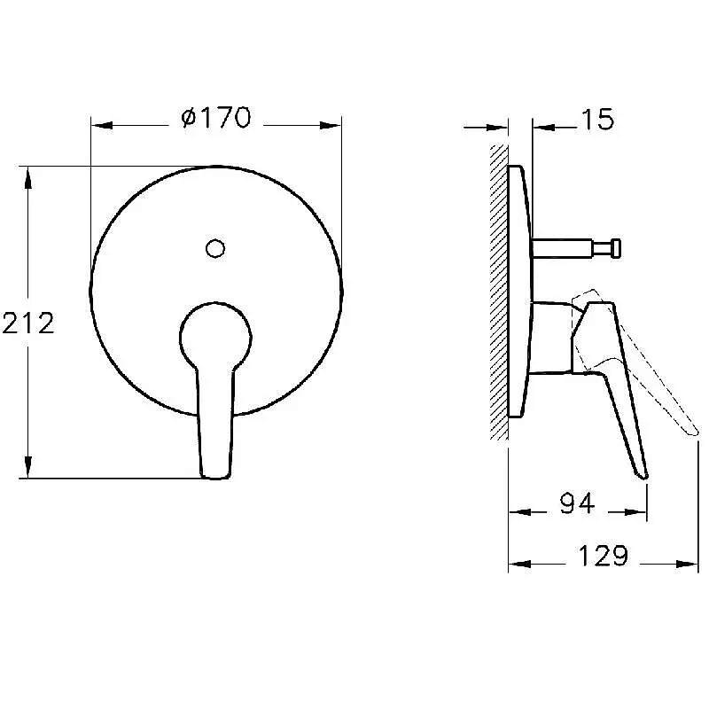 Душевая система VitrA Solid S A49287EXP хром купить в интернет-магазине сантехники Sanbest