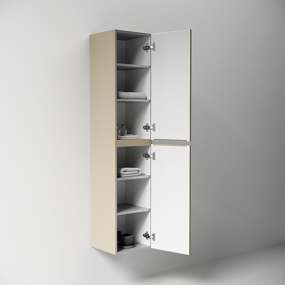 Шкаф-пенал подвесной Sancos Folk PFL35CP капучино для ванной в интернет-магазине сантехники Sanbest