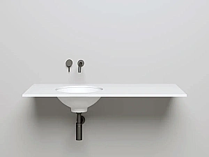 Раковина врезная снизу столешницы Salini MAREA 05 1802205M 42 из искусственного камня S-Stone, белая матовая купить в интернет-магазине Sanbest