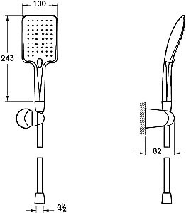 Душевая система Vitra Win S A49265EXP купить в интернет-магазине сантехники Sanbest