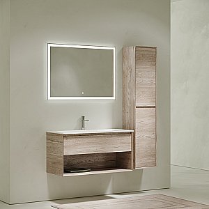Тумба с раковиной Sancos Marmi 1.0 MR1.0100EG дуб галифакс натуральный для ванной в интернет-магазине Sanbest
