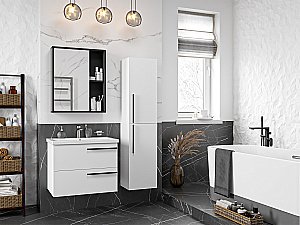 Тумба с раковиной Misty Ненси - 70 П-Нен-09070-012Я белая для ванной в интернет-магазине Sanbest