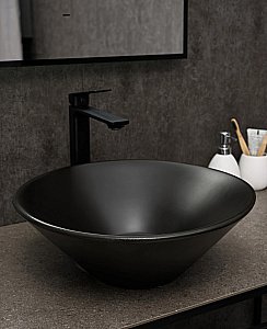 Раковина накладная Gid Esfera 42 N9102bg 53383 черный графит, матовая купить в интернет-магазине Sanbest