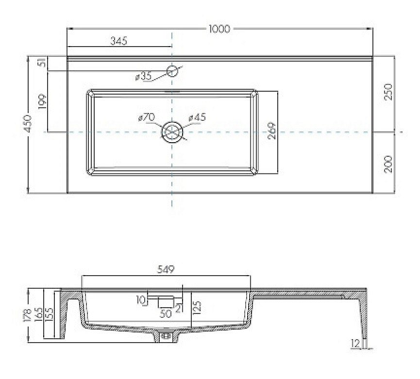 Раковина Акватон Квадро Про 100 1A733231QA01R белая купить в интернет-магазине Sanbest
