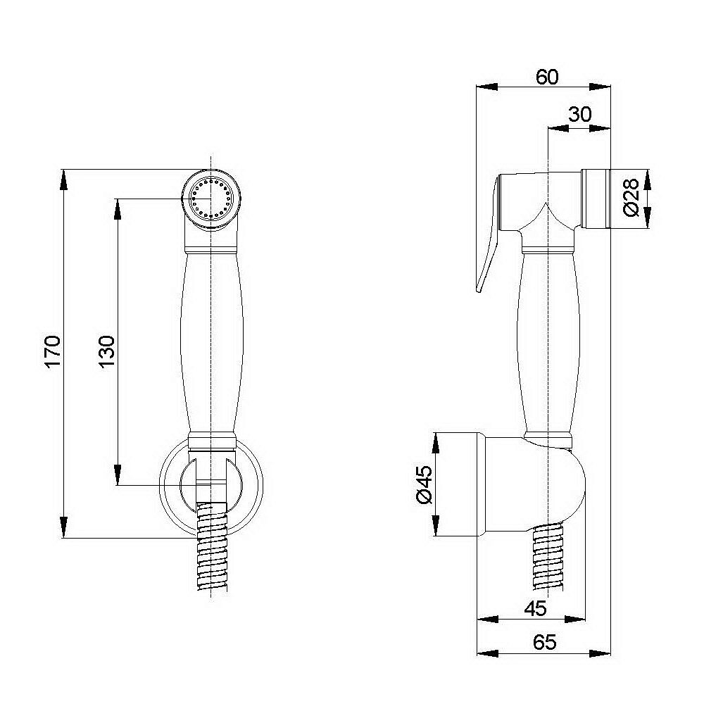 Гигиенический душ Veragio KIT 30815 бронза купить в интернет-магазине сантехники Sanbest