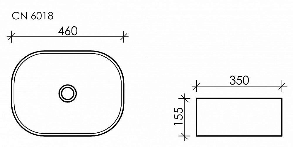 Раковина накладная Ceramica Nova Element CN6018 купить в интернет-магазине Sanbest