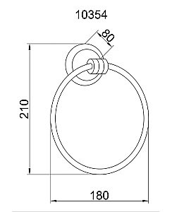 Полотенцедержатель-кольцо Boheme Hermitage 10354 купить в интернет-магазине сантехники Sanbest