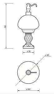 Диспенсер Migliore Cristalia ML.CRS-60.247.CR стекло с декором/хром-swarovski купить в интернет-магазине сантехники Sanbest