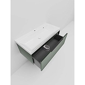 Тумба с раковиной La Fenice Simpla 100 FNC-01-SIM-G-100 серо-зеленая матовая для ванной в интернет-магазине Sanbest
