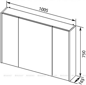 Зеркальный шкаф Aquanet Остин 105 дуб кантербери купить в интернет-магазине сантехники Sanbest