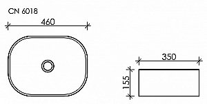 Раковина накладная Ceramica Nova Element CN6018 купить в интернет-магазине Sanbest