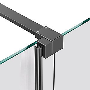 Душевая перегородка Vincea Walk-In VSW-1WSL120CLGM 120 профиль вороненая сталь/стекло прозрачное купить в интернет-магазине Sanbest