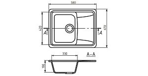 Мойка кухонная MIXLINE ML-GM26 525214 бежевый купить в интернет-магазине сантехники Sanbest