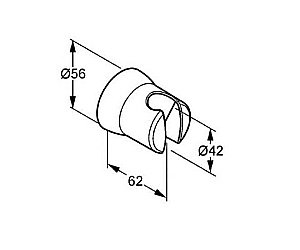 Держатель ручного душа Kludi Sirena 630504300 купить в интернет-магазине сантехники Sanbest