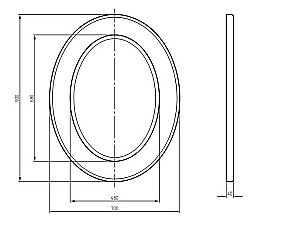 Зеркало Migliore Complementi ML.COM-70.785.AV.DO слоновая кость/декор золото в ванную от интернет-магазине сантехники Sanbest