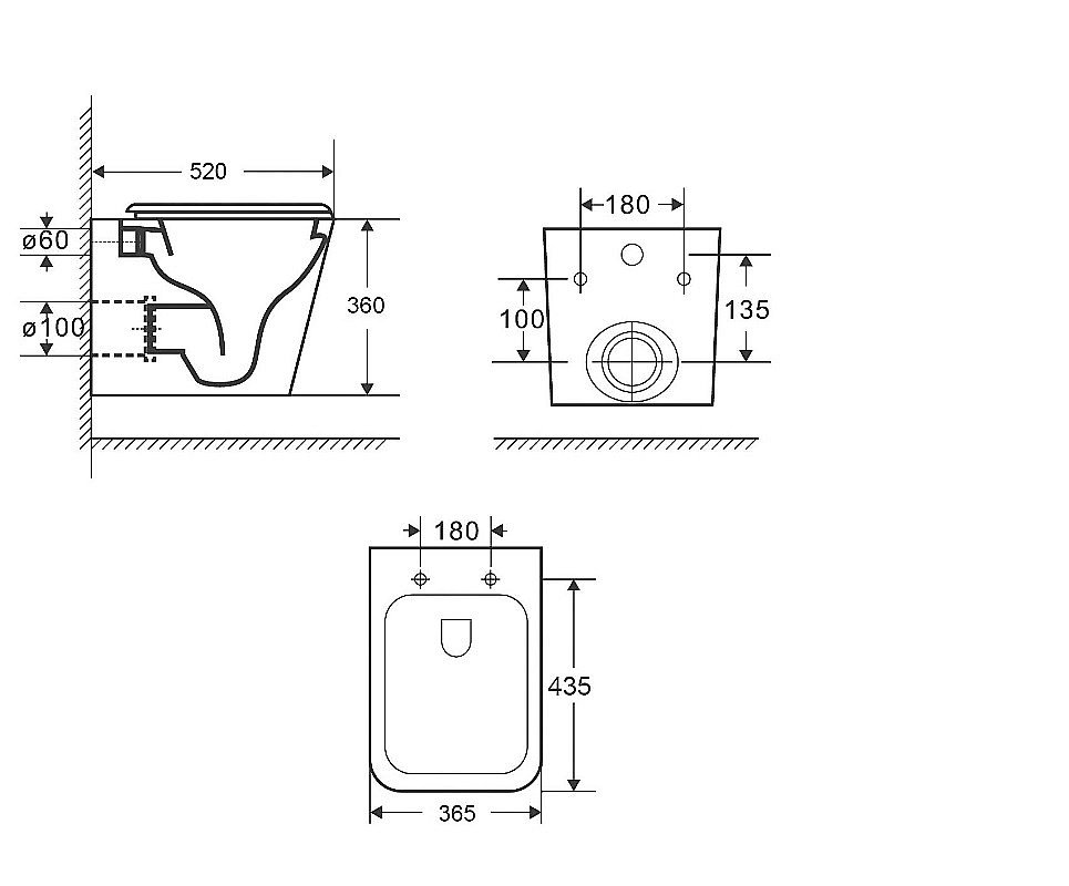 Унитаз подвесной Niagara Atrio NG-9303 белый, с крышкой микролифт, безободковый купить в интернет-магазине Sanbest