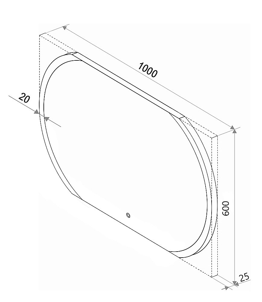 Зеркало Континент Polaris ЗЛП883 100x60 в ванную от интернет-магазине сантехники Sanbest