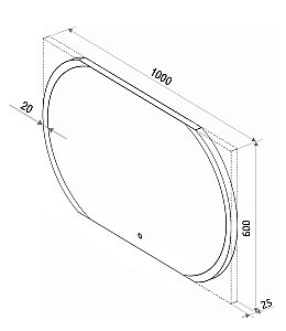 Зеркало Континент Polaris ЗЛП883 100x60 в ванную от интернет-магазине сантехники Sanbest