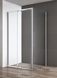 Душевой уголок Cezares Variante 80x90 VARIANTE-AH-1-80/90-90-C-Cr стекло прозрачное/профиль хром купить в интернет-магазине Sanbest