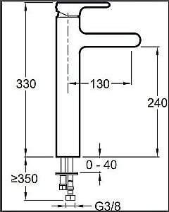 Cмеситель для раковины Jacob Delafon SINGULIER E10861-CP купить в интернет-магазине сантехники Sanbest